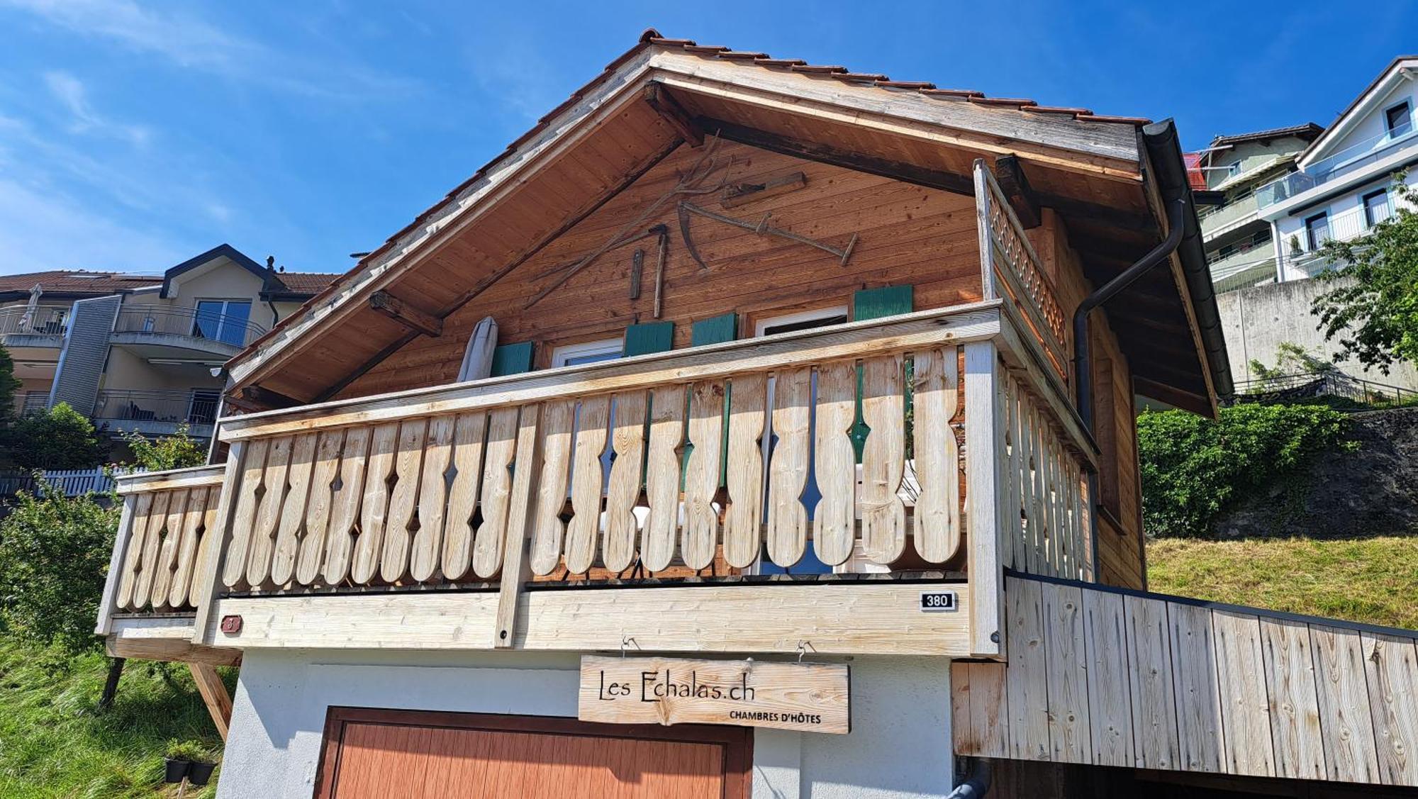 "Les Echalas" Chalet Independant Avec Cuisine En Lavaux Unesco Chexbres Exteriér fotografie